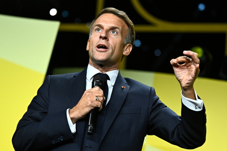 Le président français Emmanuel Macron à Paris le 8 octobre 2026