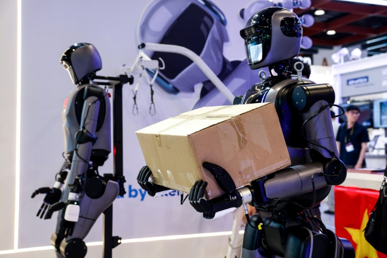 Démonstration de robots humanoïdes, à Taipei, le 2 juin 2026