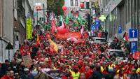 Manifestation syndicale à Bruxelles en Belgique le 9 octobre 2026