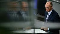 Le chancelier allemand Friedrich Merz, ici à Berlin le 16 octobre 2025, a appelé jeudi à la création d'une place financière européenne pour concurrencer ses rivales américaines et asiatiques.
