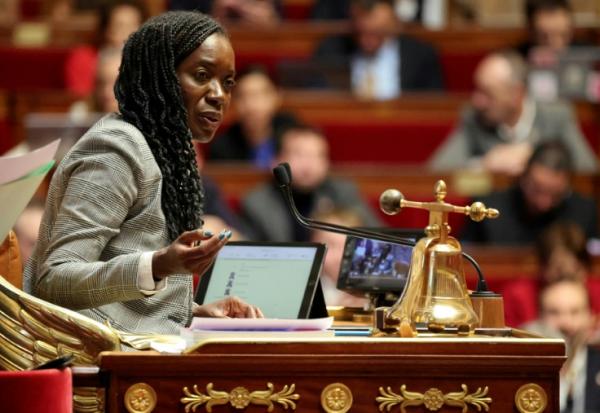 La députée LFI et vice-présidente de l'Assemblée nationale Nadège Abomangoli le 27 novembre 2025 à l'Assemblée nationale à Paris