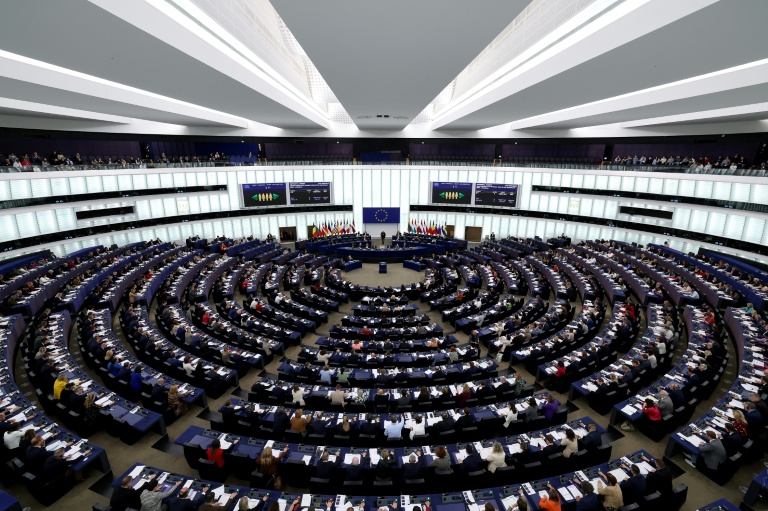 L'assemblée du Parlement européen de Strasbourg, le 23 octobre 2024