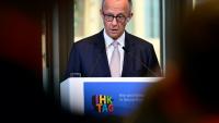 Le chancelier allemand Friedrich Merz lors d'un événement organisé par la Chambre allemande de commerce et d'industrie (DIHK) à Berlin le 7 mai à Berlin