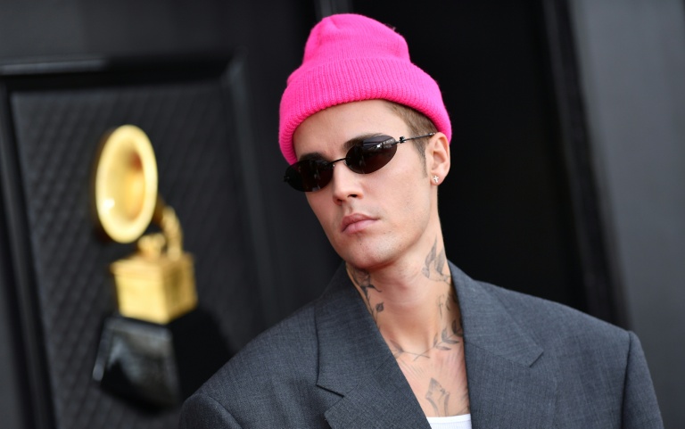 Le chanteur Justin Bieber à Las Vegas le 3 avril 2022
