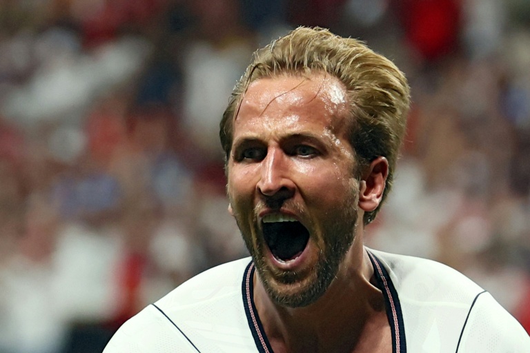 L'attaquant et capitaine anglais Harry Kane après son doublé qui qualifie pour les 8e de finale du Mondial l'Angleterre contre la RD Congo (2-1), le 1er juillet 2026 à Atlanta.