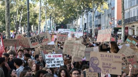 Défilé du mouvement lycéen à Marseille le 13 octobre 2026