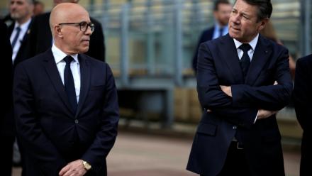 Éric Ciotti (gauche) et Christian Estrosi à Nice le 22 avril 2024