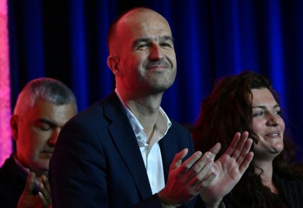 Manuel Bompard à Marseille, après les résulats du 1er tour des élections municipales, le 15 mars 2026