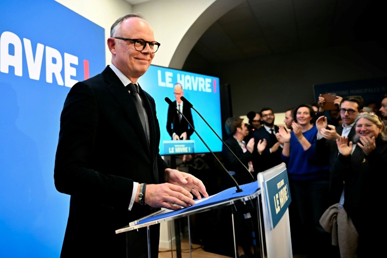 Edouard Philippe (Horizons),  lors du 1er tours des élections municipales au Havre, le 15 mars 2026