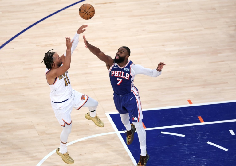 Jalen Brunson face aux Sixers, à New York le 20 octobre 2026