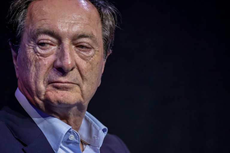 Michel-Edouard Leclerc lors d'un meeting du parti Renaissance, le 27 janvier 2026 à Paris