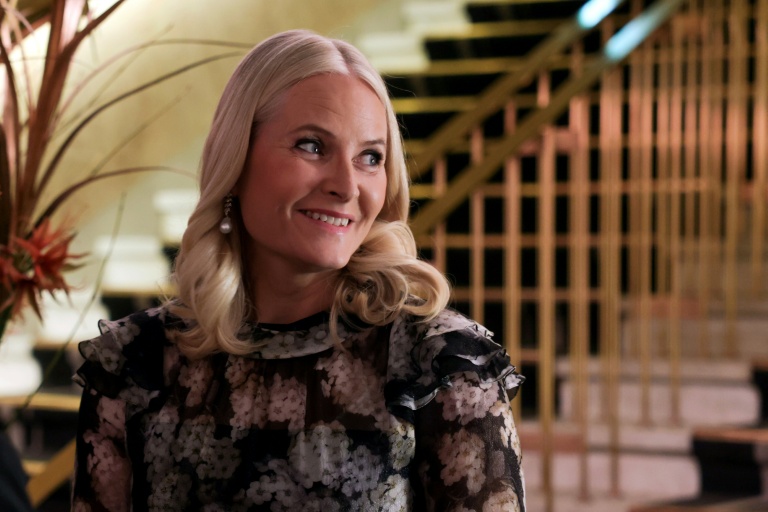 La princesse Mette-Marit de Norvège, au Grand Hôtel d'Oslo, le 10 décembre 2024