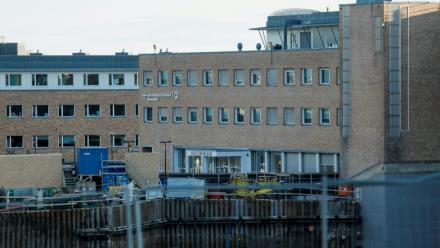 L'Hôpital national d'Oslo (Rikshospitalet où le roi Harald de Norvège est hospitalisé, le 17 août 2026 à Oslo