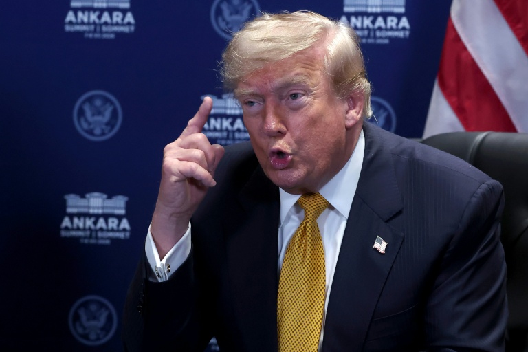 Le président américain Donald Trump au sommet de l'Otan à Ankara, le 8 juillet 2026 en Turquie