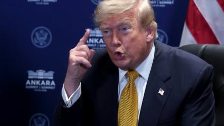 Le président américain Donald Trump au sommet de l'Otan à Ankara, le 8 juillet 2026 en Turquie