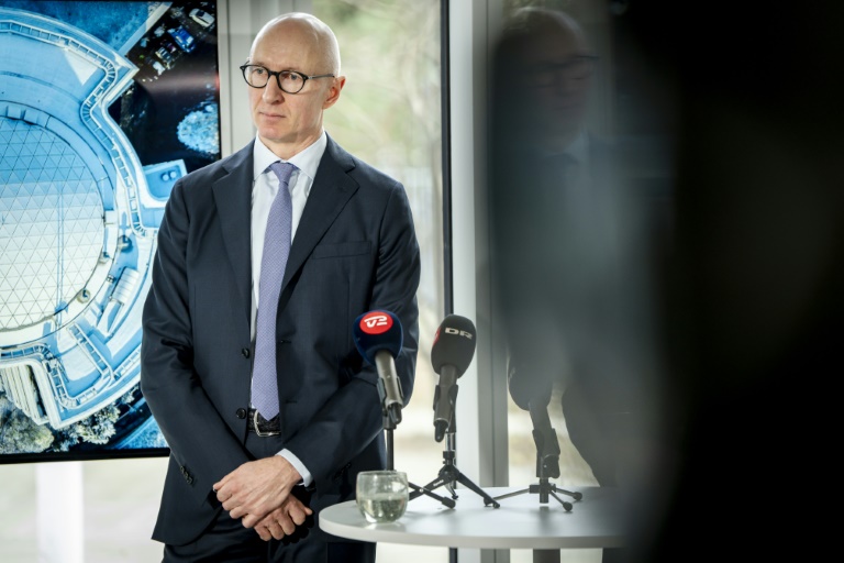 L'ancien directeur général de Novo Nordisk Lars Fruergaard Jørgensen, au siège du groupe pharamaceutique à Bagsvaerd, près de Copenhague, le 5 février 2025