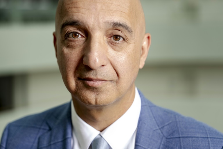 Le nouveau directeur-général de Novo Nordisk, Mike Doustdar, au siège du groupe pharmaceutique à Bagsvaerd, près de Copenhague, le 7 août 2025