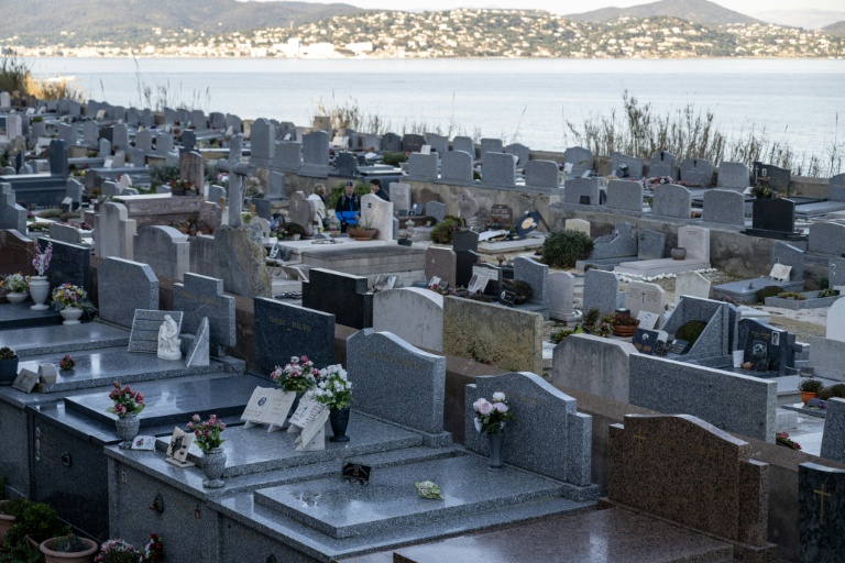 Le cimetière marin de Saint-Tropez, où se trouve la tombe de la famille de Brigitte Bardot, le 29 décembre 2025