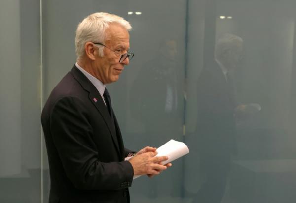 Le président du Medef Patrick Martin, le 15 avril 2026 à Paris.