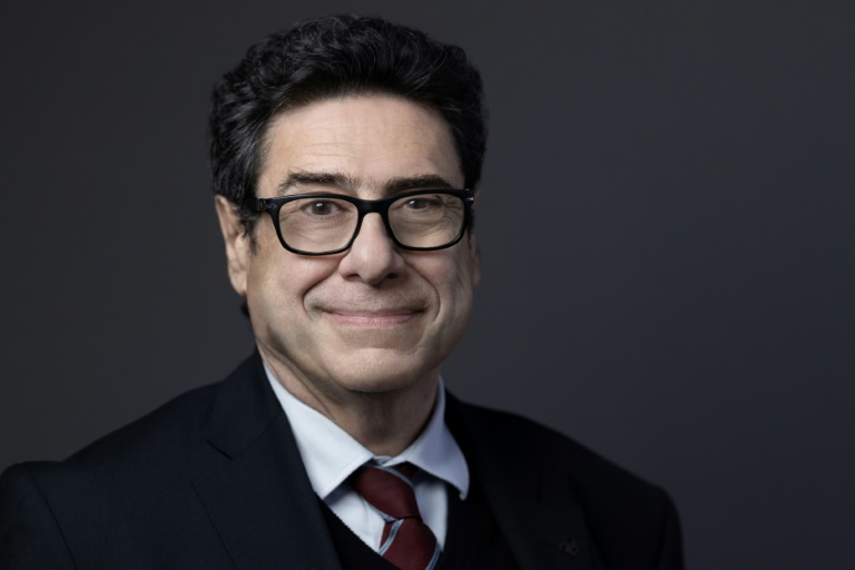 Philippe Aghion, lauréat du prix Nobel d'économie 2025, le 7 février 2025 à Saclay, près de Paris
