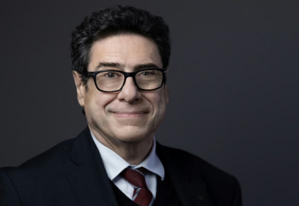 Philippe Aghion, lauréat du prix Nobel d'économie 2025, le 7 février 2025 à Saclay, près de Paris