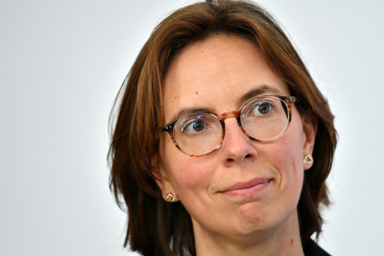 La ministre des Comptes publics Amélie de Montchalin, la préfecture d'Eure-et-Loir, àn Chartres, le 8 juillet 2025.