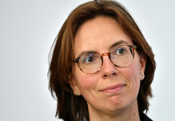 La ministre des Comptes publics Amélie de Montchalin, la préfecture d'Eure-et-Loir, àn Chartres, le 8 juillet 2025.
