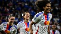 Wendie Renard, autrice du 3e but de Lyon face au PSG, en finale de la Première ligue, le 16 mai 2025 à Décines-Charpieu