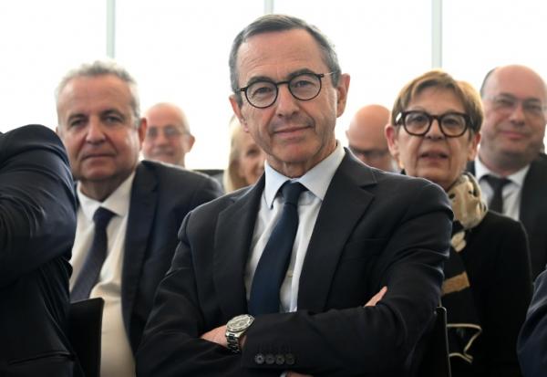 Le président des Républicains Bruno Retailleau, lors d'un séminaire avec des sénateurs LR à Nancy, le 17 avril 2026