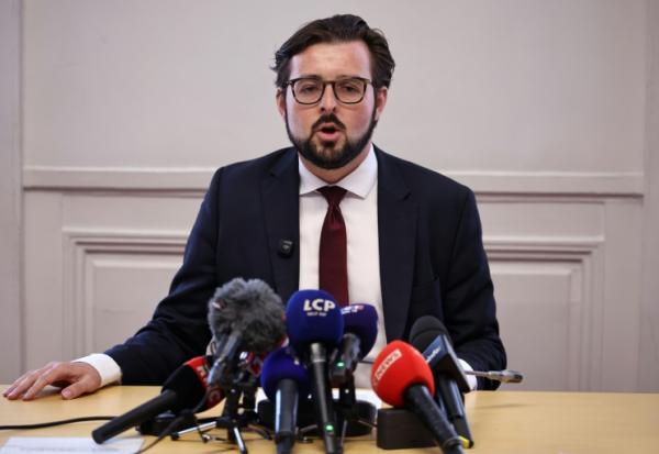 Le député Philippe Brun lors d'une conférence de presse à l'Assemblée nationale, le 16 septembre 2026 à Paris