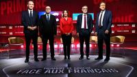 Les candidats de la primaire sociale-démocrate avant un débat télévisé dans les studios de LCI, le 23 septembre 2026 à Boulogne-Billancourt, dans les Hauts-de-Seine