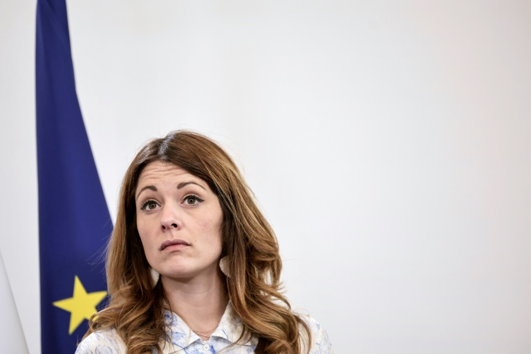 La porte-parole du gouvernement et ministre déléguée à l'Energie Maud Bregeon lors d'une conférence de presse le 21 mai 2026 à Paris
