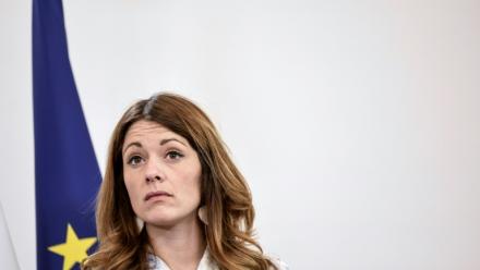 La porte-parole du gouvernement et ministre déléguée à l'Energie Maud Bregeon lors d'une conférence de presse le 21 mai 2026 à Paris