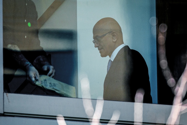 Le patron de Microsoft, Satya Nadella, au palais de justice fédéral à Oakland, en Californie, le 11 mai 2026