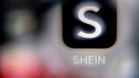 Le logo de l'application Shein, à Francfort le 16 avril 2025