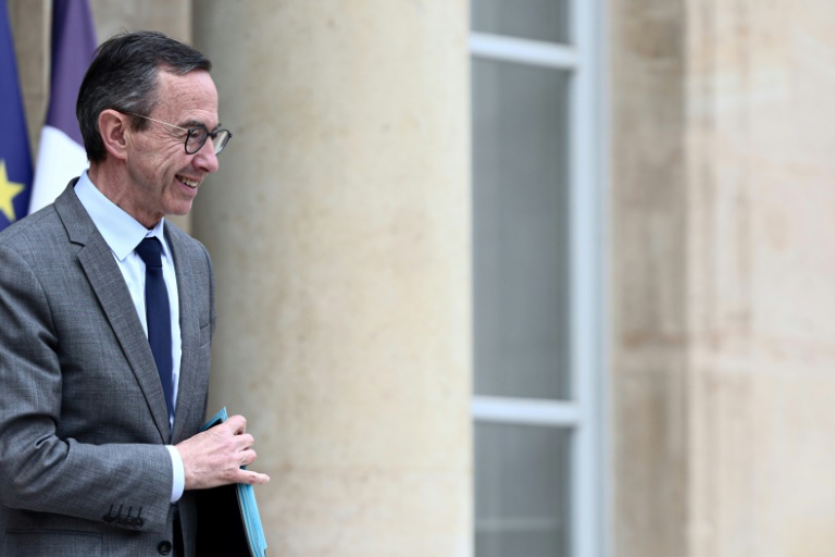 Le ministre de l'Intérieur Bruno Retailleau à la sortie de l'Elysée, le 15 mai 2025 à Paris