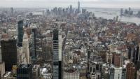 Le sud de l'île de Manhattan, photographié depuis le sommet de l'Empire State Building, le 3 mars 2026