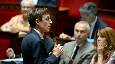 Le ministre de l'Education Edouard Geffray lors d'une séance de questions au gouvernement à l'Assemblée nationale, le 1er juillet 2026 à Paris