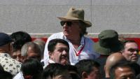 L'acteur français Gérard Depardieu assiste à un défilé militaire à Pyongyang le 9 septembre 2018