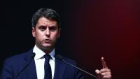 Le candidat Renaissance à la présidentielle Gabriel Attal à Paris le 28 septembre 2026