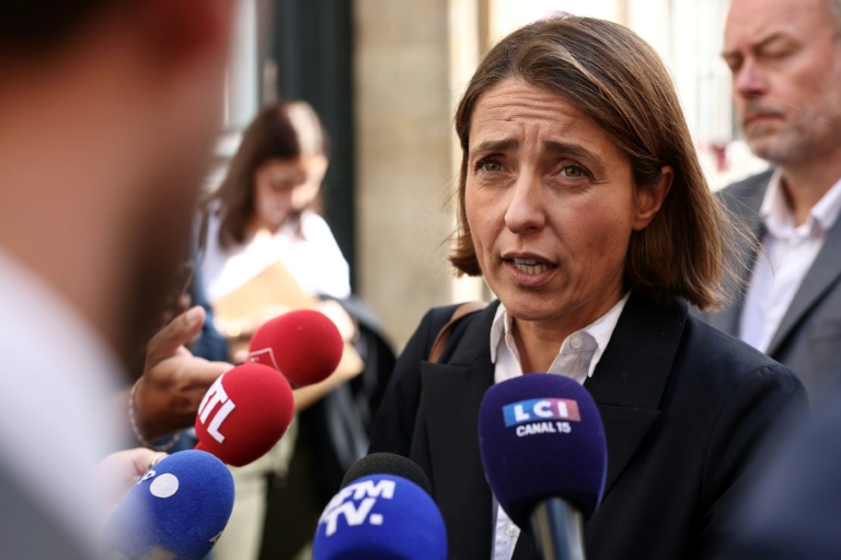 La secrétaire générale de la CGT Sophie Binet à Paris, le 15 septembre 2025