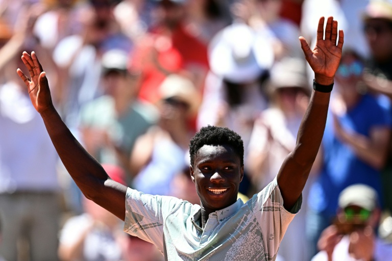 Le Français Moïse Kouame, tombeur du Croate Marin Cilic, le 26 mai 2026 à Roland-Garros