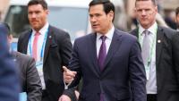 Le secrétaire d'Etat américain Marco Rubio se rend à une réunion des ministres des Affaires étrangères du G7 en marge de la Conférence de Munich sur la sécurité (MSC), en Allemagne, le 14 février 2026