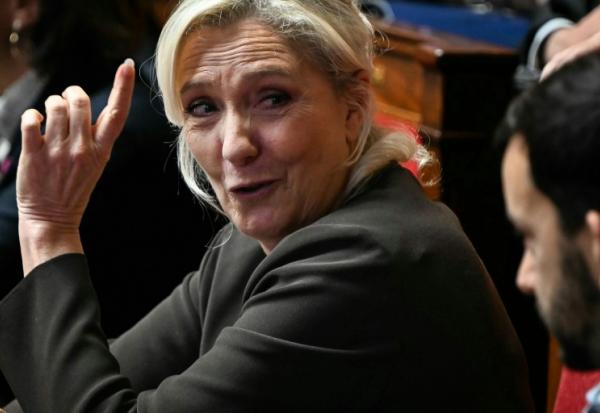 La candidate RN à la présidentielle Marine Le Pen à l'Assemblée nationale à Paris le 8 octobre 2026