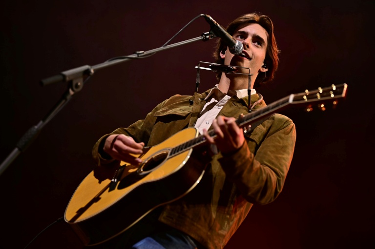 Le chanteur américain Noah Rinker en concert lors du du festival Country to Country (C2C), le 13 mars 2026 à Londres

