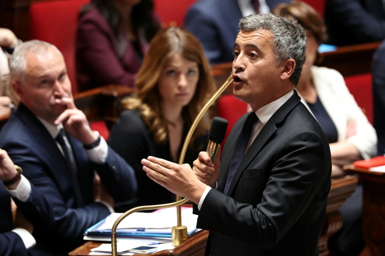 Le ministre de la Justice, Gérald Darmanin lors des questions au gouvernement à l'Assemblée nationale, le 9 juin 2026 à Paris