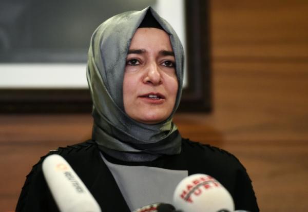 Fatma Betul Sayan Kaya, alors ministre turque de la Famille, à Istanbul, le 12 mars 2017