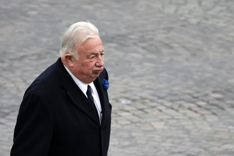 Le président du Sénat Gérard Larcher à Paris le 11 novembre 2025