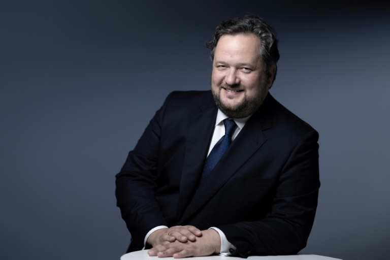 Le directeur général de la Société Générale Slawomir Krupa, à Paris le 12 mai 2023