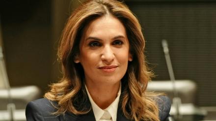 La journaliste Sonia Mabrouk, le 29 février 2024 à Paris